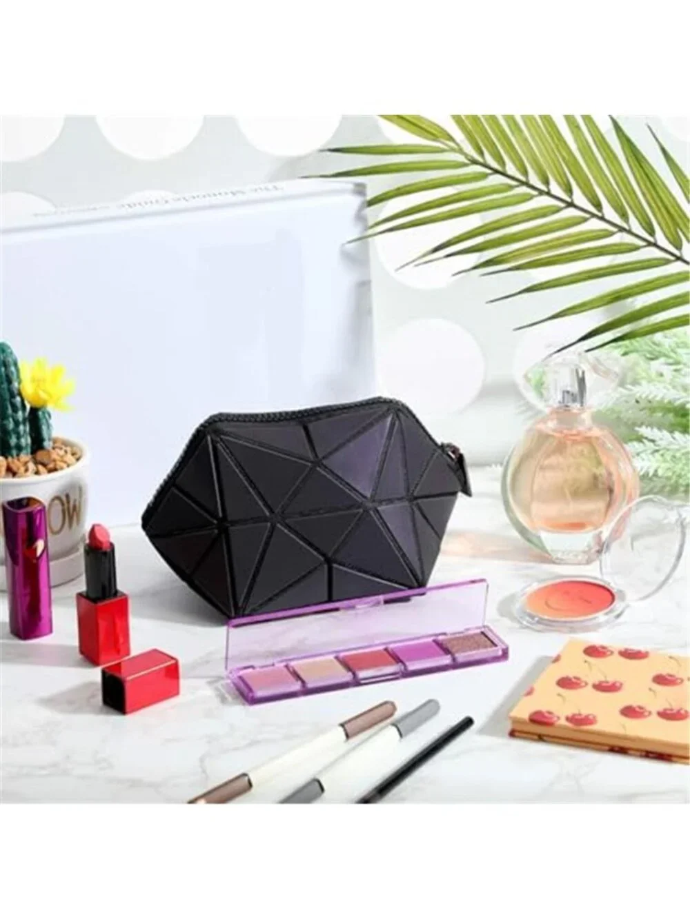 3 Pcs Makeup Bags Travel Cosmetic Organizer Case,Holographic